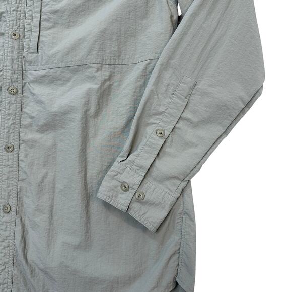 10,000 Ft Above Sea Level Shirt Mens L Button Up Long Sleeve Mint Green Fishing - Picture 10 of 10